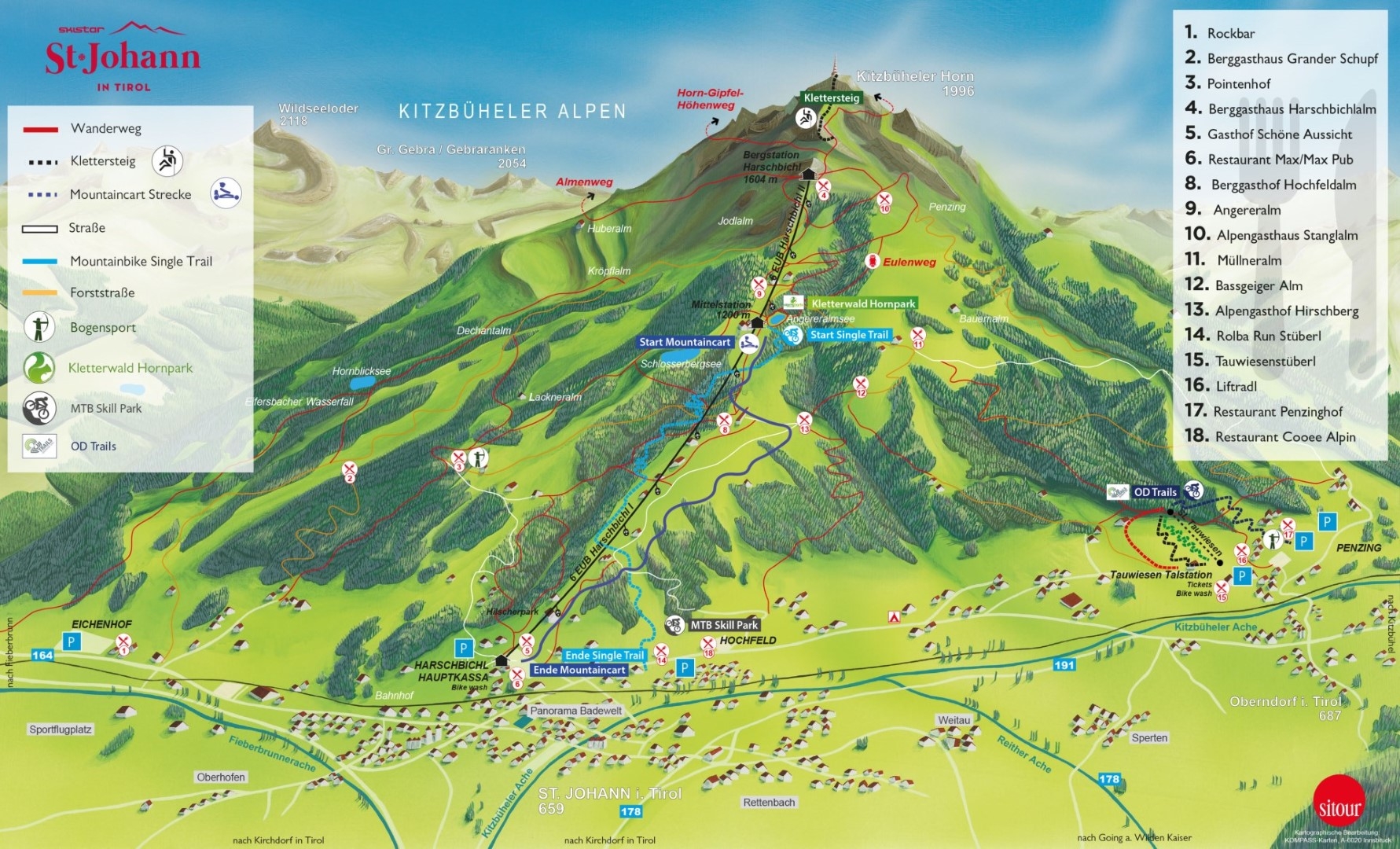 St Johann in Tirol  - resort map
